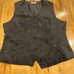 Black Paisley Women’s Dressy Vest 3XL